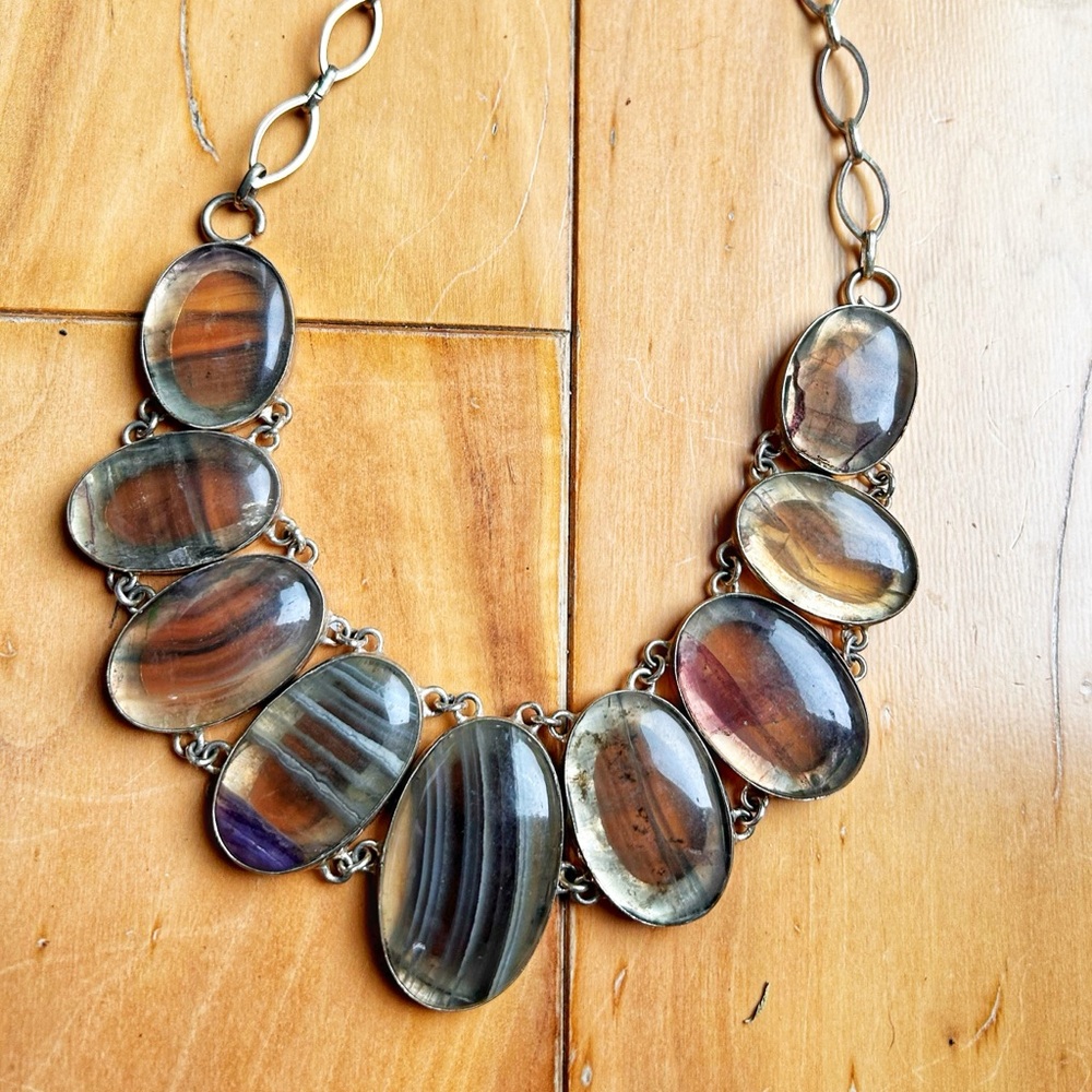 Sterling Silver Fluorite Necklace - image 1